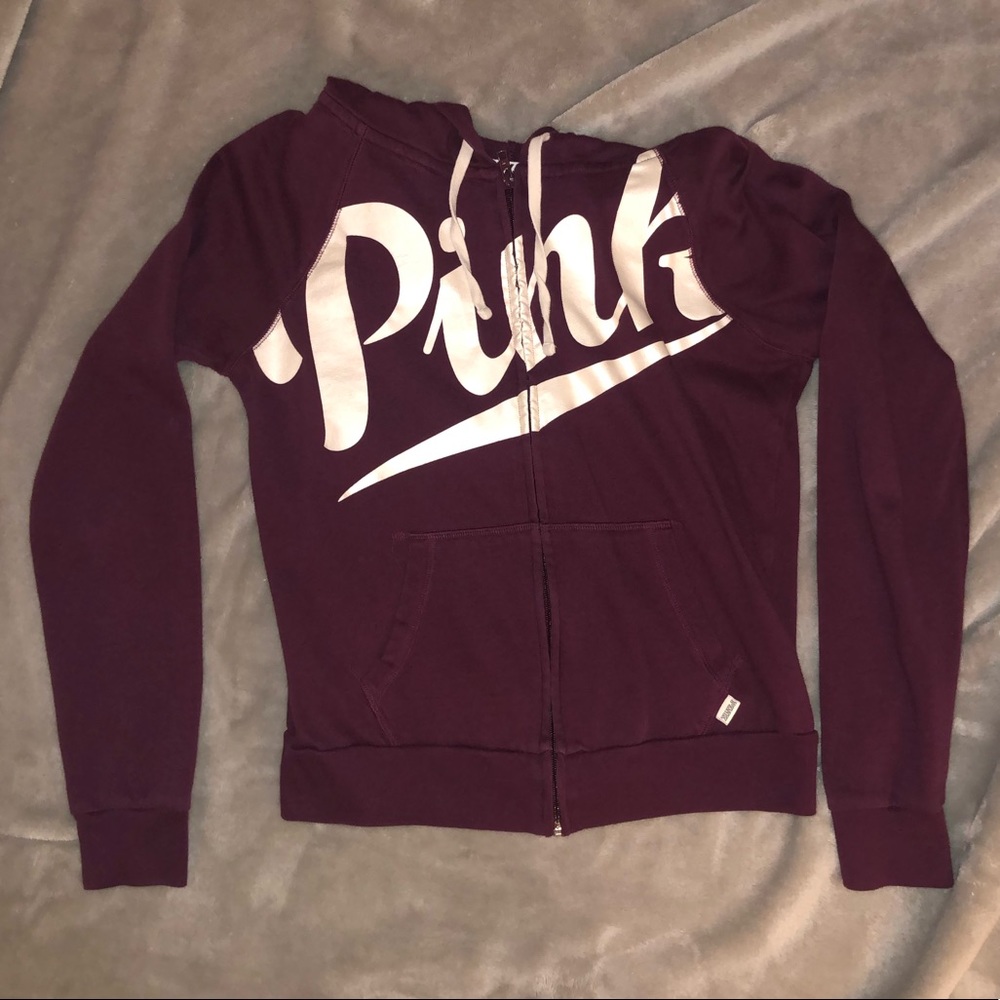 PINK VS maroon/purple zip up